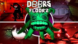 DOORS Floor 2  ALL New JUMPSCARES amp ALL New ENDINGS [upl. by Annaeg]