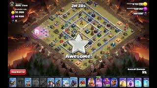 TH 13 VS TH 13 QUEEN WALK HYBRIDS CLASH OF CLAN [upl. by Aeduj542]