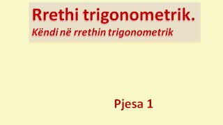 Rrethi trigonometrik  Pjesa 1 Klasa virtuale [upl. by Drewett]