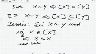 Äquivalenzrelation und Äquivalenzklassen Analysis [upl. by Ellennoj]