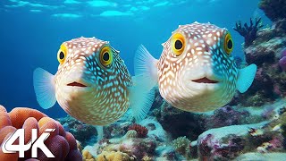 NEW 11HRS Stunning 4K Underwater Wonders  Relaxing Music  Coral Reefs Fishamp Colorful Sea Life [upl. by Ggerg]