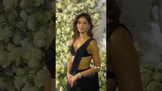 Ananya Pandey Hot Backless Saree  ananyapanday ananyapandey ananya hotsareestatus blacksaree [upl. by Heyes]