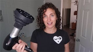 How to Diffuse WavyCurly Hair  Jannelle [upl. by Burgess]