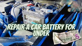 Repair a 12 Volt Car Battery for Under 5 with Pickling Water and Alum [upl. by Airdnazxela]