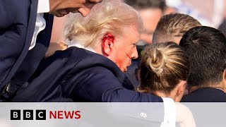 Attacker at Donald Trump’s rally killed by US Secret Service sniper  BBC News [upl. by Nimajneb]