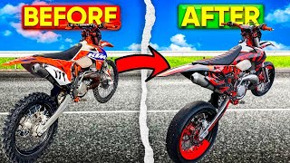 KTM 250 EXC Supermoto Transformation [upl. by Anahpos]