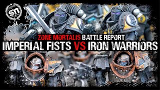 Imperial Fists vs Iron Warriors  Horus Heresy Battle Report [upl. by Madelaine]