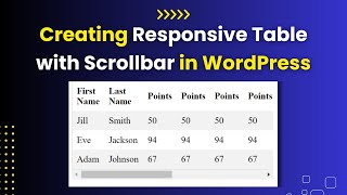 Responsive Table with Horizontal Scroll on WordPress [upl. by Gibeon]