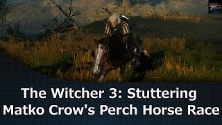 The Witcher 3 Stuttering Matko Crows Perch Horse Race [upl. by Nwahsid]