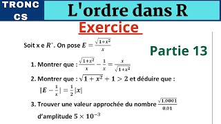 Maths tronc commun science  Lordre dans R exercices corrigés partie13 الاستعداد للفرض 2 الدورة1 [upl. by Neils]