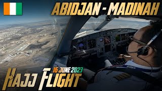 Hajj Flight For African Pilgrimage to Mecca  4K Cockpit View [upl. by Lienhard398]