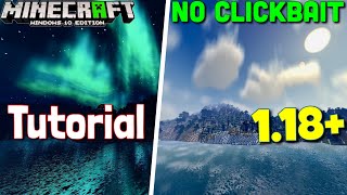 How to Download Shaders Minecraft Bedrock Edition 118 Windows 10 NO RENDER DRAGON [upl. by Suneya]