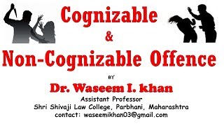 Cognizable and Noncognizable offence  Difference between cognizable and non cognizable offence [upl. by Mahda852]