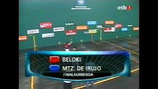 BELOKI vs MTZ DE IRUJO Atano III · 2006 Mano individual SF [upl. by Arrekahs42]