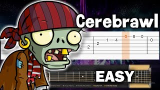 Plants vs Zombies  Cerebrawl  Guitar tutorial TAB [upl. by Marlea]