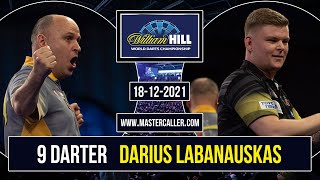 9Darter Darius Labanauskas PDC World Championship 2021 [upl. by Martreb]