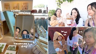 vlog  valentines day with army besties aesthetic cafe mini korean lessons taking a nice walk [upl. by Irotal953]