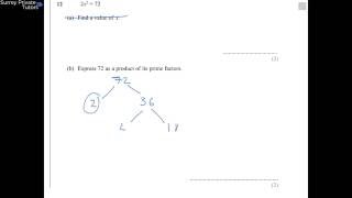 Maths GCSE Lesson 3 Prime Numbers and Factor Trees [upl. by Odla]