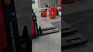 VisionNav at Logimat 2024 showcasing closed pallet forklift AGVAMR logimat2024 [upl. by Tnairb283]