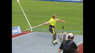 javelin throwlateral and back slow motion [upl. by Hammock544]