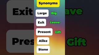 Synonym words english ad learning learnenglish englishgrammar viralvideo shorts fyp [upl. by Ayn]