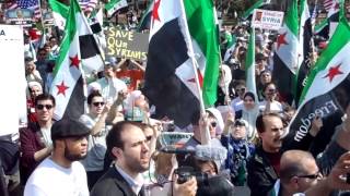 Down With Bashar Song at the Syria Rally Washington DC March 17 2012 [upl. by Schmitt]