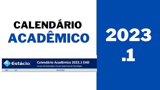 Calendário acadêmico da Estácio 20231 [upl. by Brote]