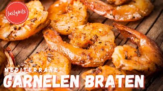 Scampi  Garnelen braten  das mediterrane REZEPT mit Chili amp Knoblauch [upl. by Lhary215]