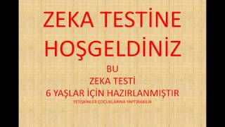 Zeka Testi 6 Yaşlar İçin  Çocuklar yapabilir [upl. by Morly175]