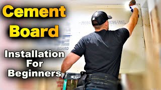 How To Install Cement Board and Waterproofing For Tile Shower Walls  Complete StepByStep Guide [upl. by Farrar]