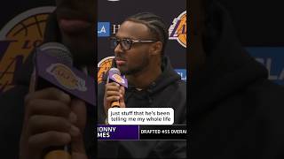 Bronny James speaks on conversations with his father after being drafted to the Lakers [upl. by Ileray]