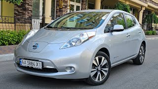 Nissan Leaf 2015 24 KWh Огляд запас ходу перевірка акумулятора AvtopodborUA [upl. by Edrahc622]