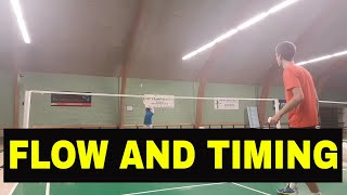 BADMINTON EXERCISE 24  FLOW AND TIMING  SAFETY [upl. by Cida]