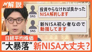 日経平均株価“大暴落”で「新NISA」は大丈夫？聞かれる不安の声 円高で物価高は落ち着く可能性も【Nスタ解説】｜TBS NEWS DIG [upl. by Nelleoj690]