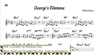 Georges Dilemma  Clifford Brown piano bass trumpet transcription [upl. by Nordin848]