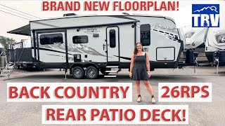 Brand New Travel Trailer wTwo Slides And Rear Patio Deck 2025 Back Country 26RPS by Outdoors RV [upl. by Nylrac]