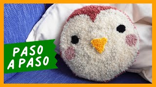 🧵 Cómo BORDAR un Almohadon Cojin con AGUJA MÁGICA  Punch Needle 🧵 [upl. by Ylrrad]