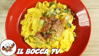 672  Pasta zucchine e guancialeanche meglio del caviale primo di terra facile e sfizioso [upl. by Gies135]