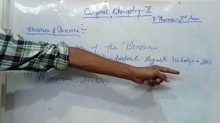 Structure of benzene organic chemistry 2 b pharma 3rd sem  Benzene [upl. by Penland]