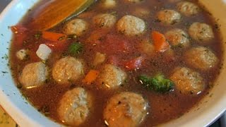 One Pot Italian Meatball SoupIn The Kitchen With Sandy Recipe 100 [upl. by Airamasor413]