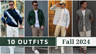 10 Latest Fall Outfit Ideas for Men 2024  Mens Fashion [upl. by Oalsinatse]