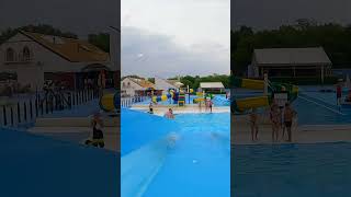 Foam Race WaterSlide at Acquatica WaterPark Milan Italy shorts [upl. by Nnyltak]