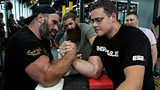 SCHOOLBOY VS DENIS CYPLENKOV  ARM WRESTLING TRAINING 2024 [upl. by Singleton332]