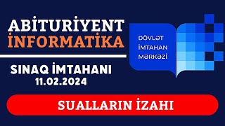 DİM Abituriyent Sınağı 2024  İnformatika suallarının izahı [upl. by Tnomel]