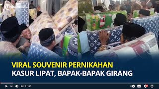 Viral Souvenir Pernikahan Kasur Lipat di Sidoarjo Bapakbapak Girang sampai Senyumsenyum Sendiri [upl. by Eloccin]