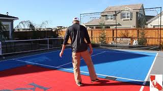 PickleballBasketball Court Install Part 6  Flex Court Rebounder and Picklenet Deluxe review [upl. by Ciri]