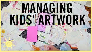 ORGANIZE  Managing Kids Artwork Fool Proof System [upl. by Araas]