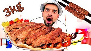 تحدي الكباب العراقي الأصلي  3 كيلوات كباب مشوي على الفحم  Iraqi Grilled Kebabs CHALLENGE [upl. by Lubet]