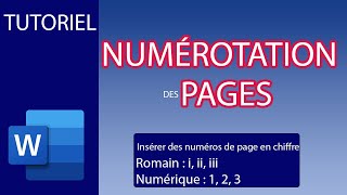 Insérer des numéros de pages différents dans un document Word [upl. by Gale]