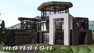 Bloxburg Mansion Modern House  House Build  Roblox [upl. by Panthea]